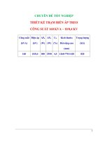 CHUYÊN ĐỀ TỐT NGHIỆP THIẾT KẾ TRẠM BIẾN ÁP TREO CÔNG SUẤT 160 KVA – 10/0,4 KV