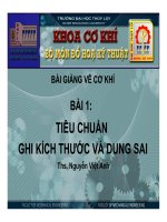 Bài giảng dung sai lắp ghép