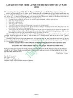 LỜI GIẢI CHI TIẾT 12 ĐỀ LUYỆN THI ĐẠI HỌC MÔN VẬT LÝ NĂM 2015