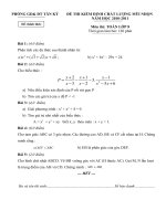 Đề và đáp án HSG Toán 8: 2010-2011