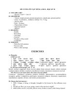 Ôn tập tiếng Anh 8 - Học kỳ II