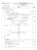 Đáp án đề thi thử THPT quốc gia năm 2015 môn sử