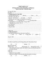 Phiếu khảo sát thăm dò