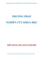 Phương pháp nghiên cứu khoa học đậu xuân thoan