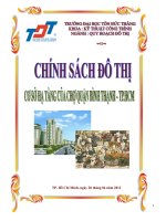 BÁO CÁO NGHIÊN CỨU CƠ SỞ HẠ TẦNG CHỢ BÌNH THẠNH