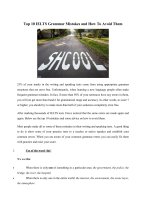 10 lỗi sai thường gặp trong thi IELTS và cách khắc phục