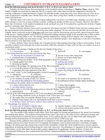 UNIVERSITY ENTRANCE EXAMINATION