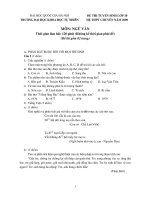 Đề thi vào lớp 10 Trường PTTH chuyên KHTN năm 2009