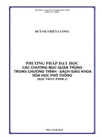 phương pháp dạy học các chương mục quan trọng trong chương trình sách giáo khoa hóa học phổ thông