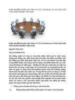 tạp chí kinh tế đối ngoại đề tài KINH NGHIỆM QUẢN TRỊ CÔNG TY CỦA AUSTRALIA VÀ BÀI HỌC ĐỐI VỚI DOANH NGHIỆP VIỆT NAM