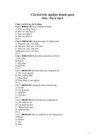 bài tập trắc nghiệm địa 8