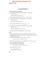 HÌNH HỌC GIẢI TÍCH TỌA ĐỘ OXY dạng đường thẳng