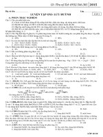 BÀI TẬP LUYỆN TẬP CHƯƠNG OXI-LƯU HUỲNH