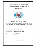 kế toán xác định kết quả hoạt động kinh doanh tại công ty tnhh nhân kiến văn