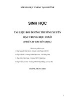 TÀI LIỆU BỒI DƯỠNG THƯỜNG XUYÊN BẬC TRUNG HỌC CƠ SỞ (PHẦN DI TRUYỀN HỌC)