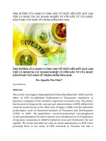 tạp chí kinh tế đối ngoại đề tài ẢNH HƯỞNG CỦA HÀNH VI CÔNG DÂN TỔ CHỨC ĐẾN KẾT QUẢ LÀM VIỆC CÁ NHÂN TẠI CÁC DOANH NGHIỆP CÓ VỐN ĐẦU TƯ CỦA NHẬT BẢN Ở KHU VỰC KINH TẾ TRỌNG ĐIỂM PHÍA NAM
