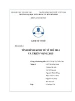 Tiểu luận môn kinh tế vĩ mô TÌNH HÌNH KINH TẾ VĨ MÔ 2014 VÀ TRIỂN VỌNG 2015