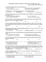 tổng hợp lý thuyết ôn thi đại học môn hóa học trong các đề thi đại học