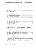 MỘT SỐ GIẢI PHÁP HOÀN THIỆN CÔNG TÁC PHÂN TÍCH BÁO CÁO TÀI CHÍNH TẠI CÔNG TY CP LỮ HÀNH DU LỊCH QUỐC TẾ PHÚC LỢI