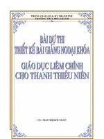 bài dự thi thiết kế bài giảng ngoại khóa giáo dục liêm chính cho thanh thiếu niên