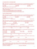 đột biến nhiễm sắc thể quy luật di truyền có đáp án