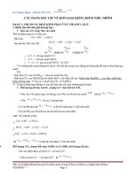 các dạng bài tập về kim loại kiềm, kiềm thổ và nhôm