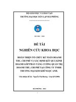 Đề tài hoàn thiện tổ chức kế toán doanh thu, chi phí và xác định kết quả kinh doanh góp phần tăng cường quản trị doanh thu, chi phí tại công ty TNHH thương mại kim khí ngọc anh