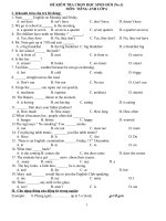 7 ĐỀ THI CHỌN HỌC SINH GIỎI MÔN TIẾNG ANH LỚP 6