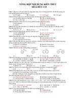 tài liệu tổng hợp hữu cơ ôn thi đại học
