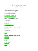 Bộ câu hỏi thi trắc nghiệm Thực vật rừng