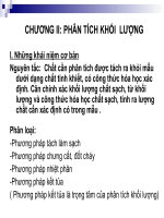 Bài giảng hóa phân tích chương 2 phân tích khối lượng
