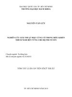 tóm tắt luận án Nghiên cứu giải thuật học củng cố trong điều khiển thích nghi bền vững cho hệ phi tuyến