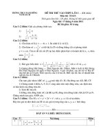 de thi thu vao THPT lan 1