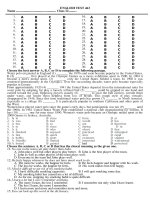 Kiểm tra 1 tiết lần 4 lớp 12 - Dương Bá Tình - THPT Vân Cốc _ Hà Nội