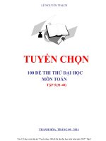 TUYỂN CHỌN 100 ĐỀ THI THỬ ĐẠI HỌC MÔN TOÁN năm 2015 tập 5