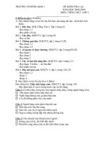 Đề kiểm tra môn tiếng Việt cuối năm