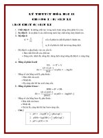 tổng ôn lý thuyết hóa học ôn thi đại học