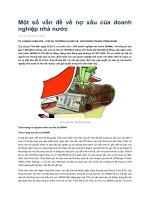 tạp chí kinh tế đối ngoại đề tài  Một số vấn đề về nợ xấu của doanh nghiệp nhà nước