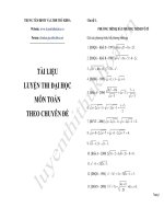 19 chuyên đề toán luyện thi đại học môn toán