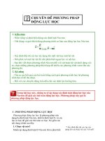 CHUYÊN ĐỘNG LỰC HỌC CHẤT ĐIỂM CÓ LỜI GIẢI HAY