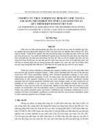 NGHIÊN cứu THỰC NGHIỆM xác ĐỊNH sức CHỊU tải của cọc BẰNG THÍ NGHIỆM nén TĨNH và SO SÁNH với các QUY TRÌNH HIỆN HÀNH ở VIỆT NAM dohuudao