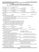 Câu hỏi trắc nghiệm sinh học 12 – Theo từng bài