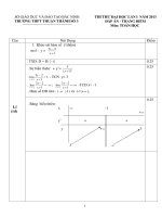 Đáp án đề thi thử đại học môn toán lần 1 trường THPT Thuận Thành số 3 năm 2013