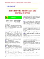 25 đề thi thử các trường chuyên hay và khó có đáp án môn vật lý