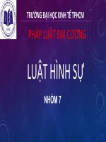 thuyết trình môn pháp luật đại cương luật hình sự