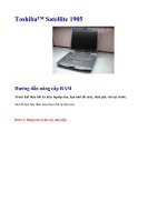 Hướng dẫn tháo lắp laptop Toshiba™ Satellite 1905