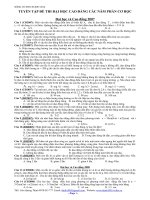 Tổng hợp đề  đại học  đến 2014 Chương dao động cơ vật lý 12