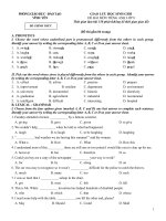 GIAO LƯU HỌC SINH GIỎI ĐỀ BÀI MÔN TIẾNG ANH LỚP 8