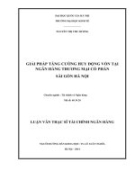 Giải pháp tăng cường huy động vốn tại Ngân hàng TMCP Sài Gòn Hà Nội