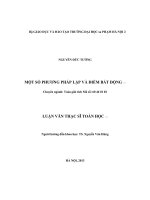 Một số phương pháp lặp và điểm bất động